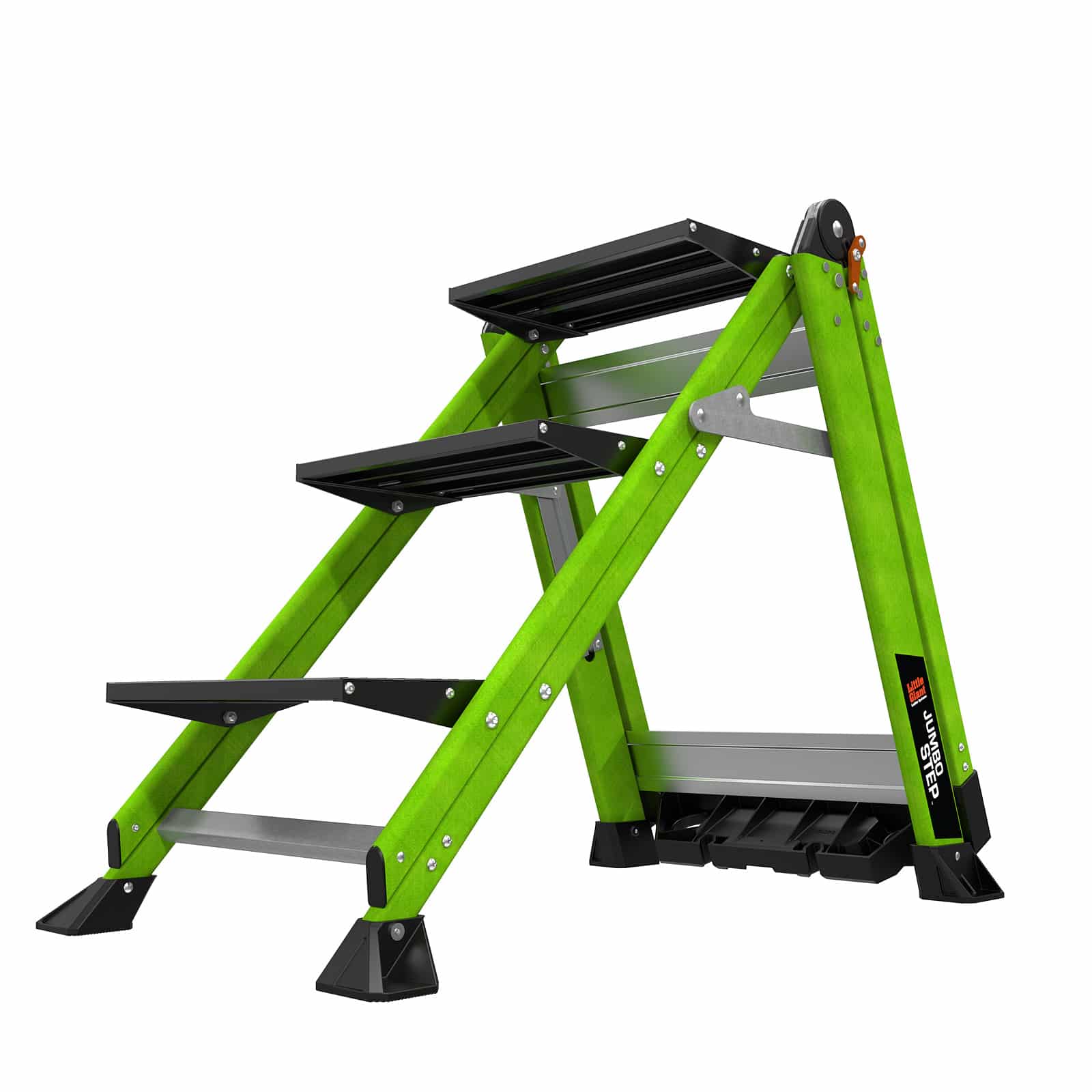 Little Giant Jumbo HiViz Fibreglass Step Ladder