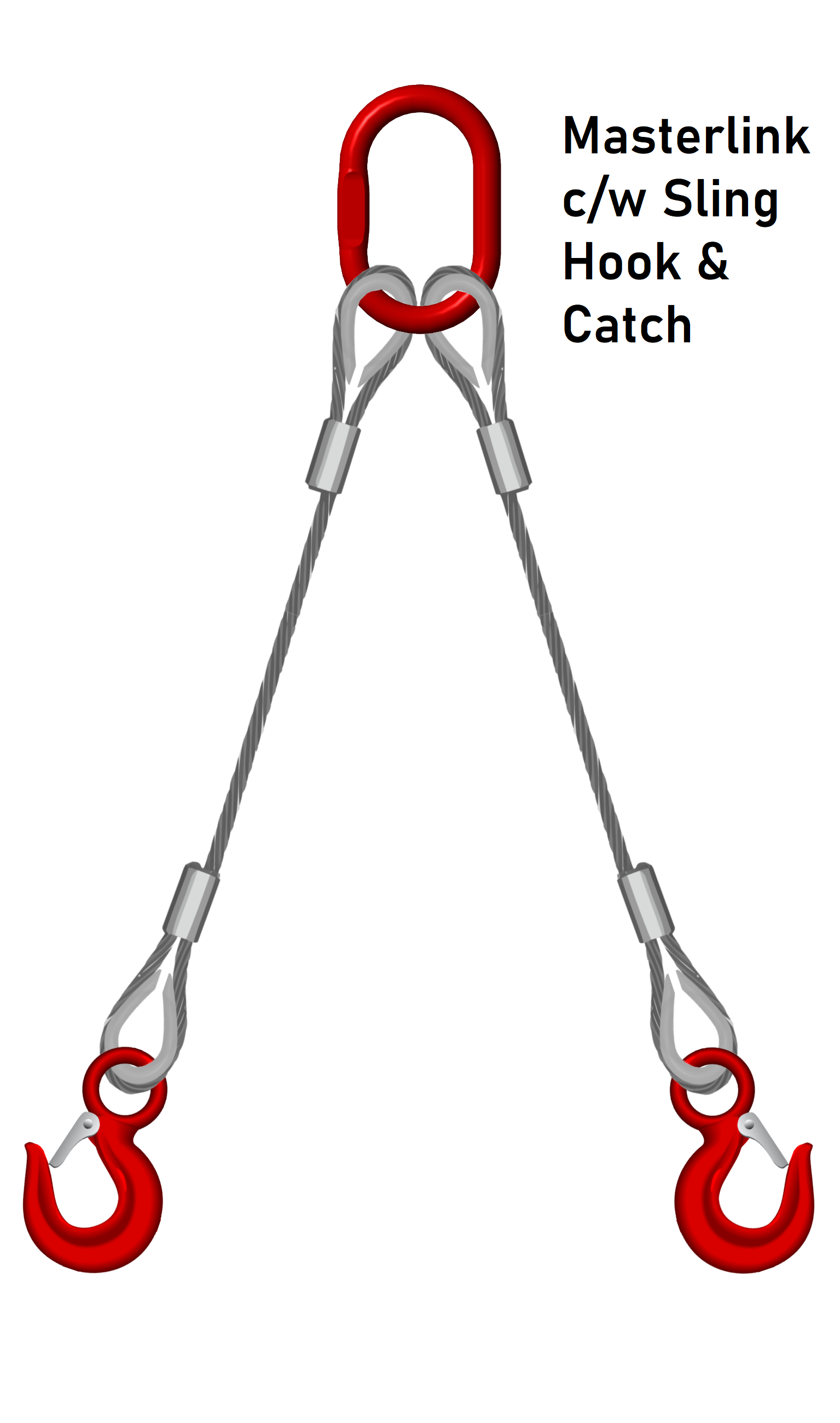 Double Leg 10mm Wire Rope Sling 1.7 Tonne