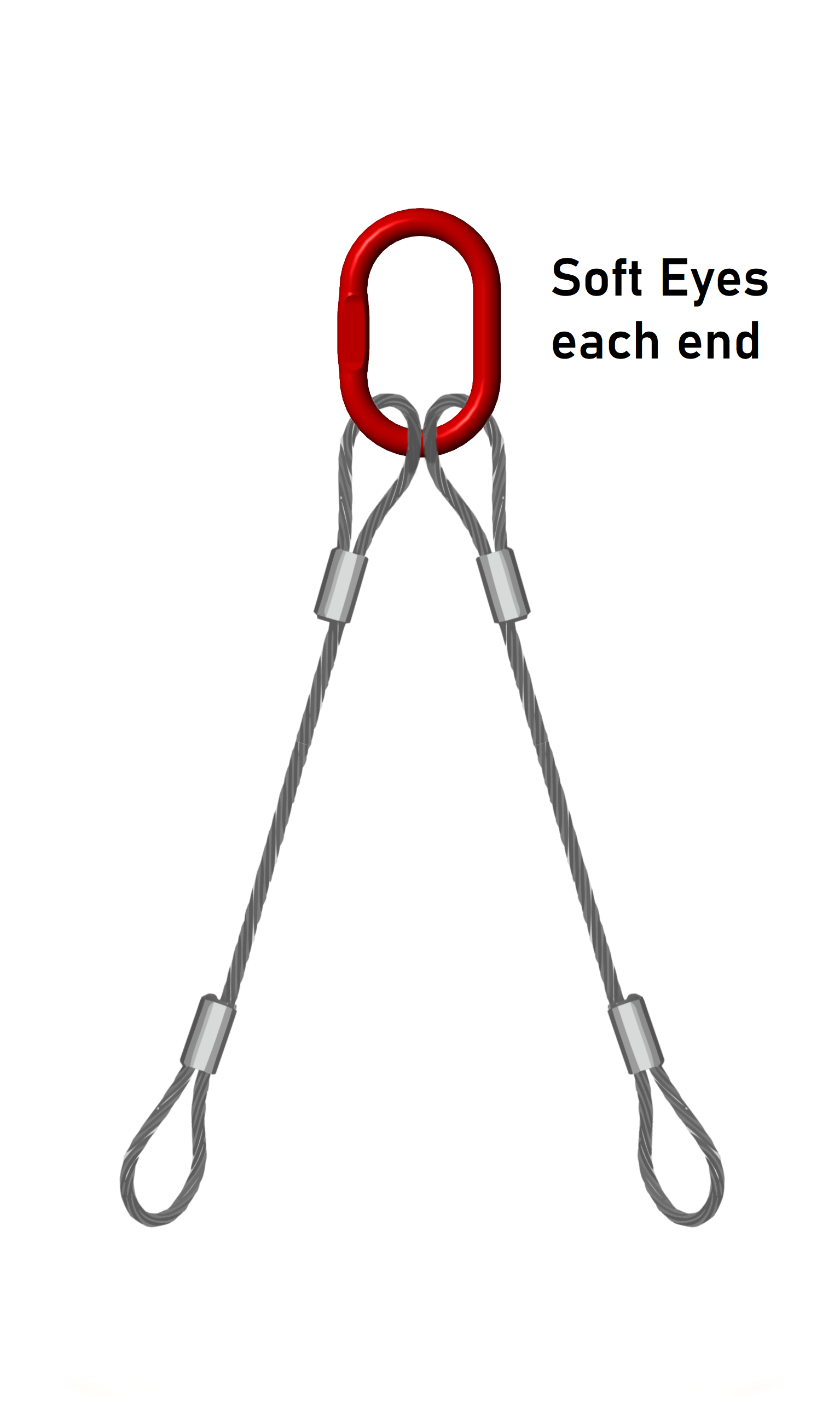 Double Leg 20mm Wire Rope Sling 7.1 Tonne