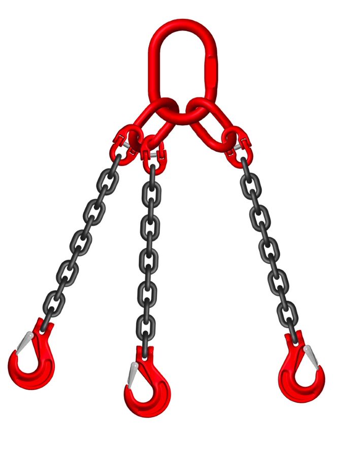 Grade 80 6mm 3 Leg 2.36 Tonne Chain Slings
