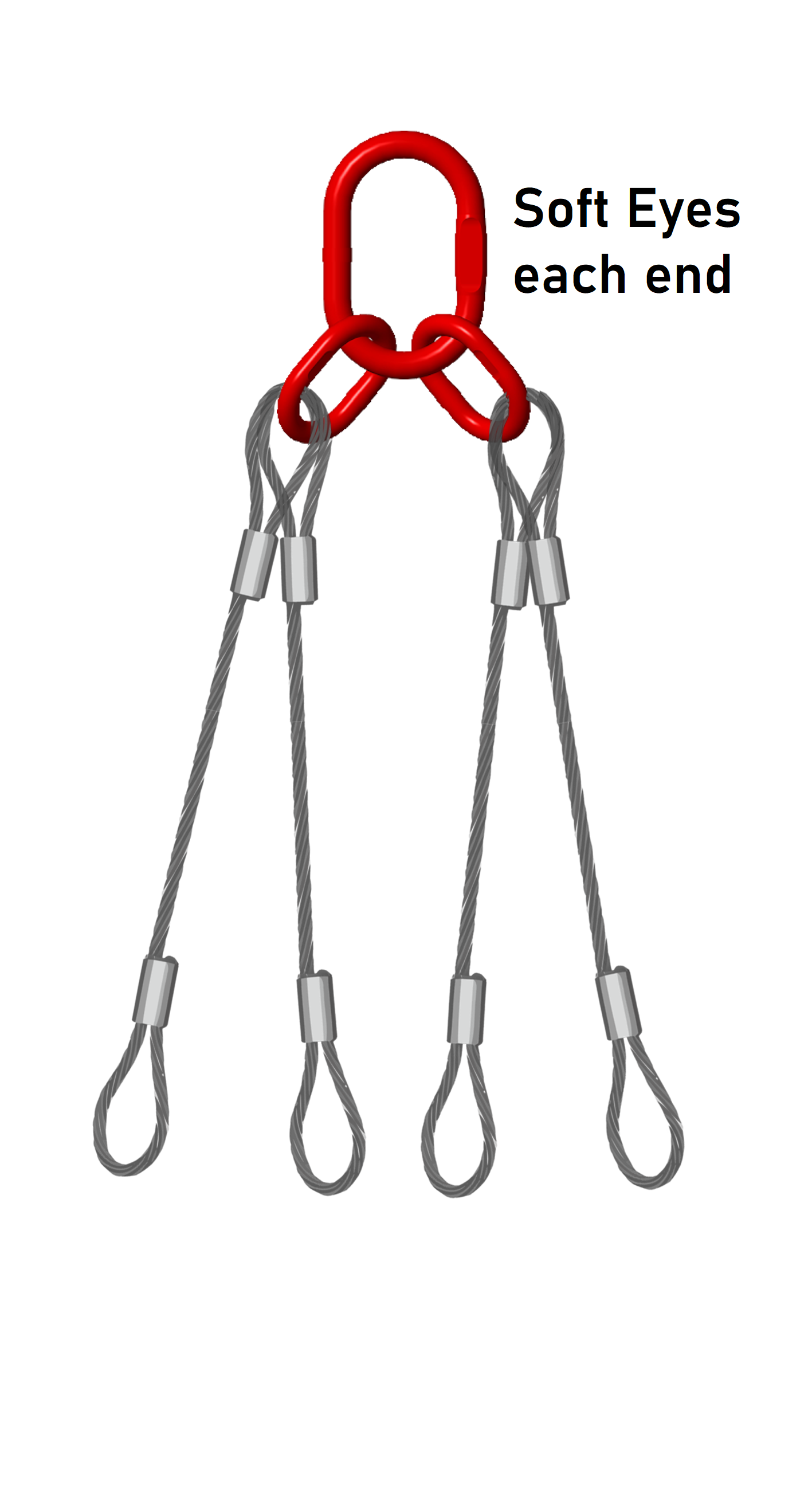 Four Leg 5mm Wire Rope Sling 0.6 Tonne