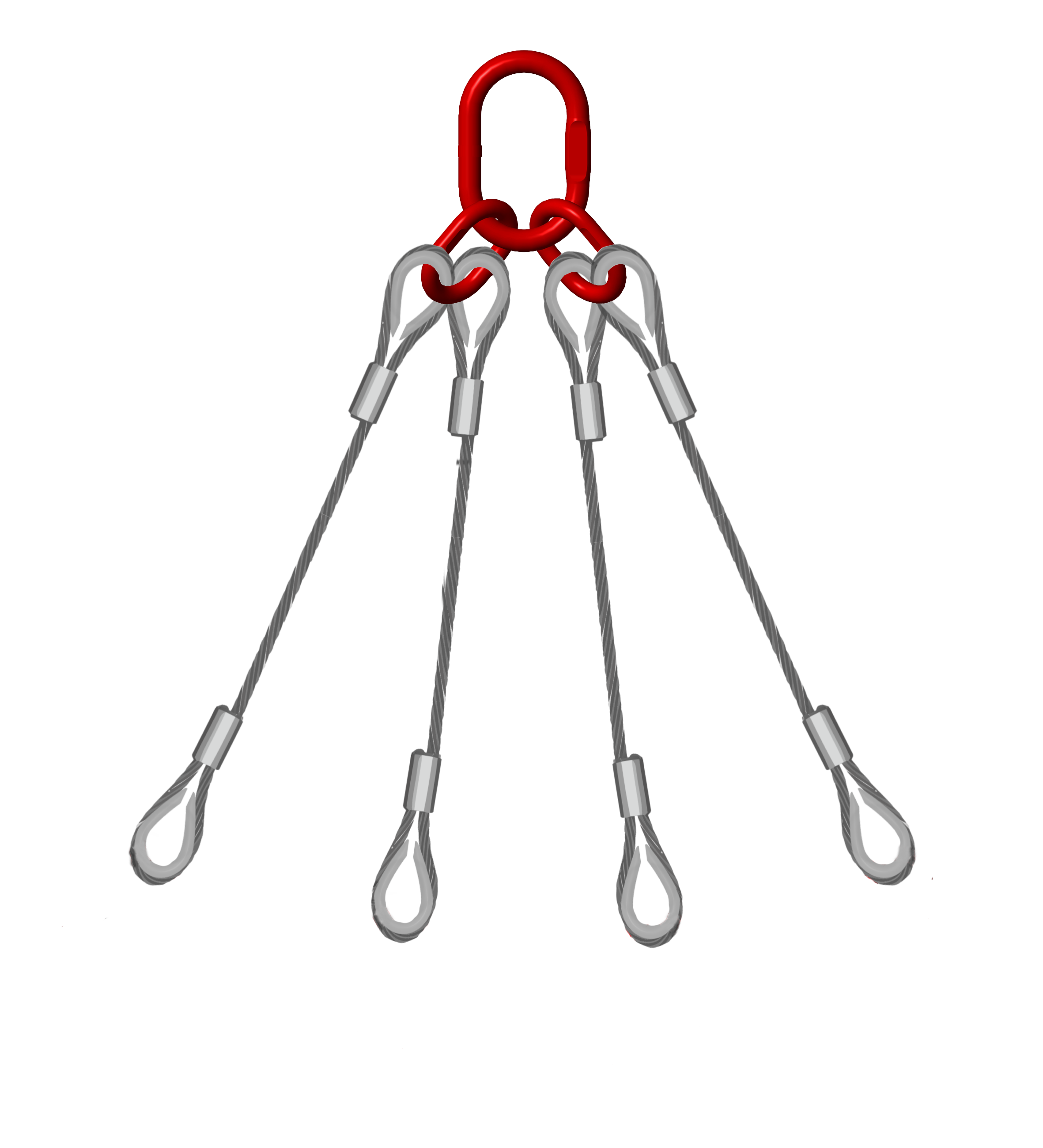 Four Leg 5mm Wire Rope Sling 0.6 Tonne