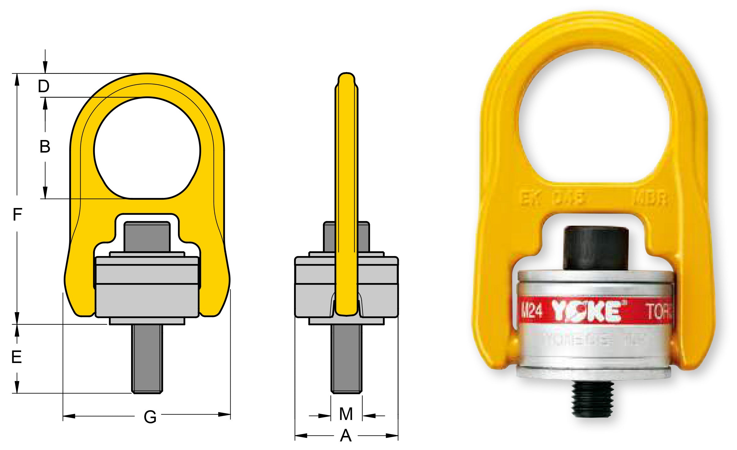 YOKE Type 203 Swivel Hoist Ring