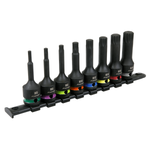 Sealey Premier Spline Impact Socket Bit Set 1/2