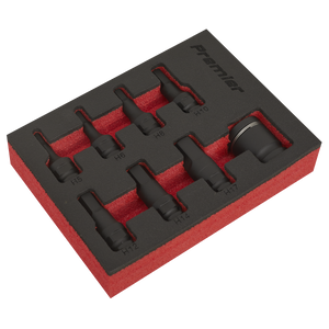 Sealey Premier Hex Impact Socket Bit Set 3/8