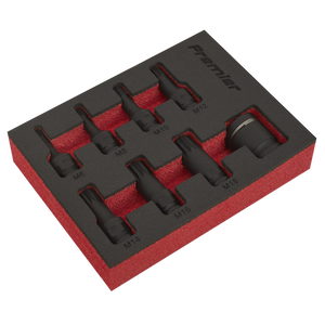 Sealey Premier Spline Impact Socket Bit Set 3/8