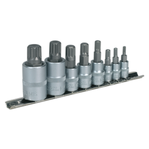 Sealey Premier Spline Socket Bit Set 1/4