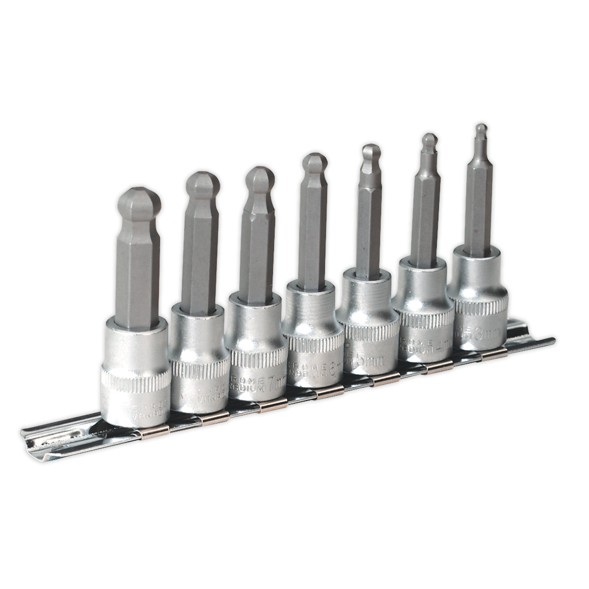 Sealey Premier Ball-End Hex Socket Bit Set 3/8