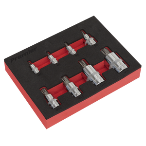 Sealey Premier Spline Socket Bit Set1/4