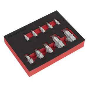 Sealey Premier Stubby Hex Socket Bit Set 1/4