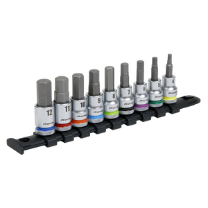 Sealey Premier Platinum Hex Socket Bit Set 3/8