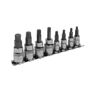 Sealey Premier Imperial Lock-On™ Hex Socket Bit Set 1/4