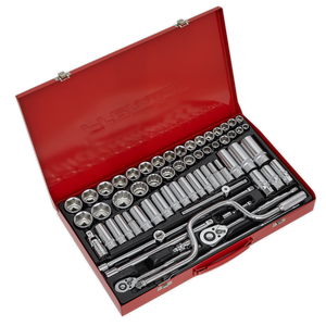 Sealey Premier Metric/Imperial/Whitworth Socket Set 3/8