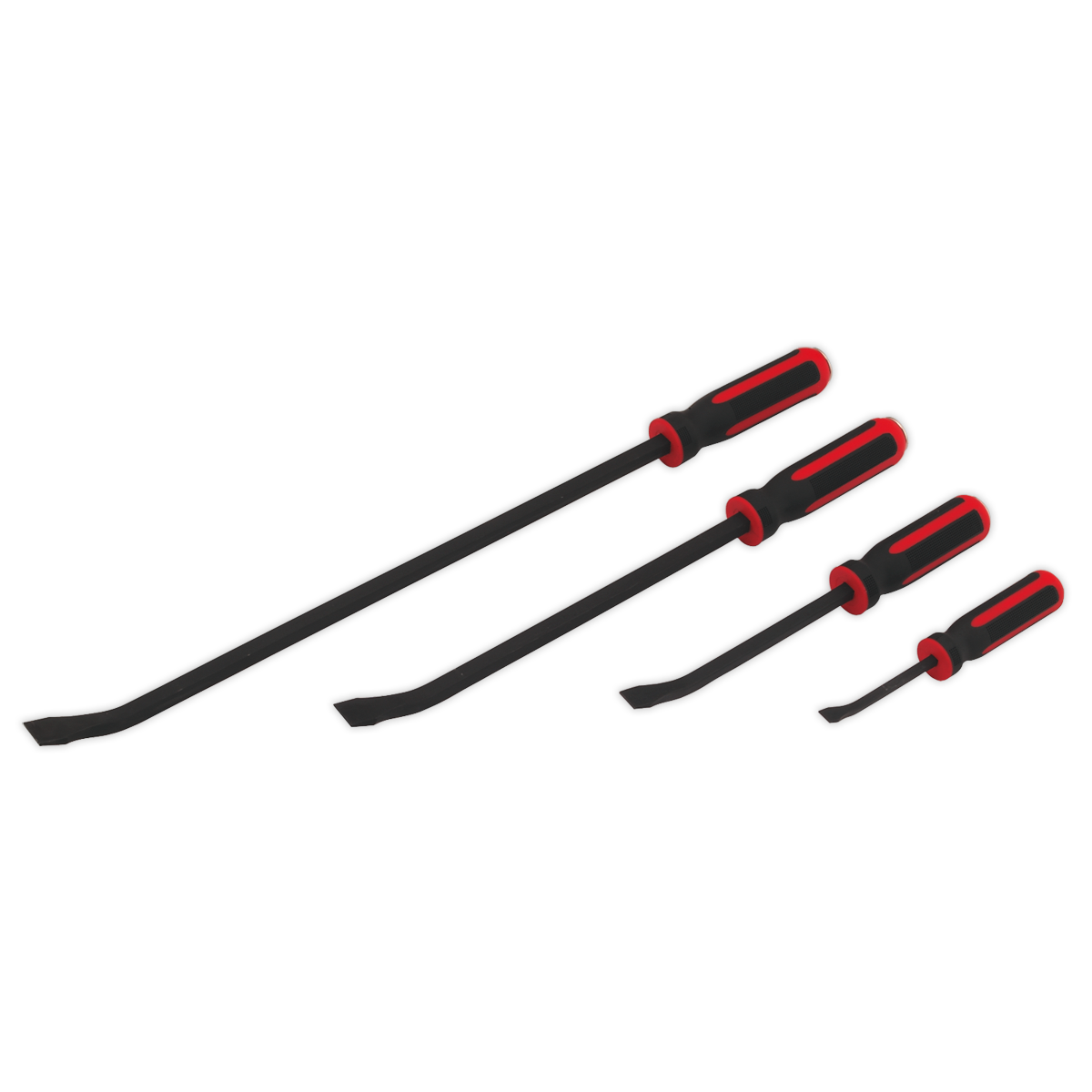 Sealey Premier Heavy-Duty Angled Pry Bar Set with Hammer Cap 4pc