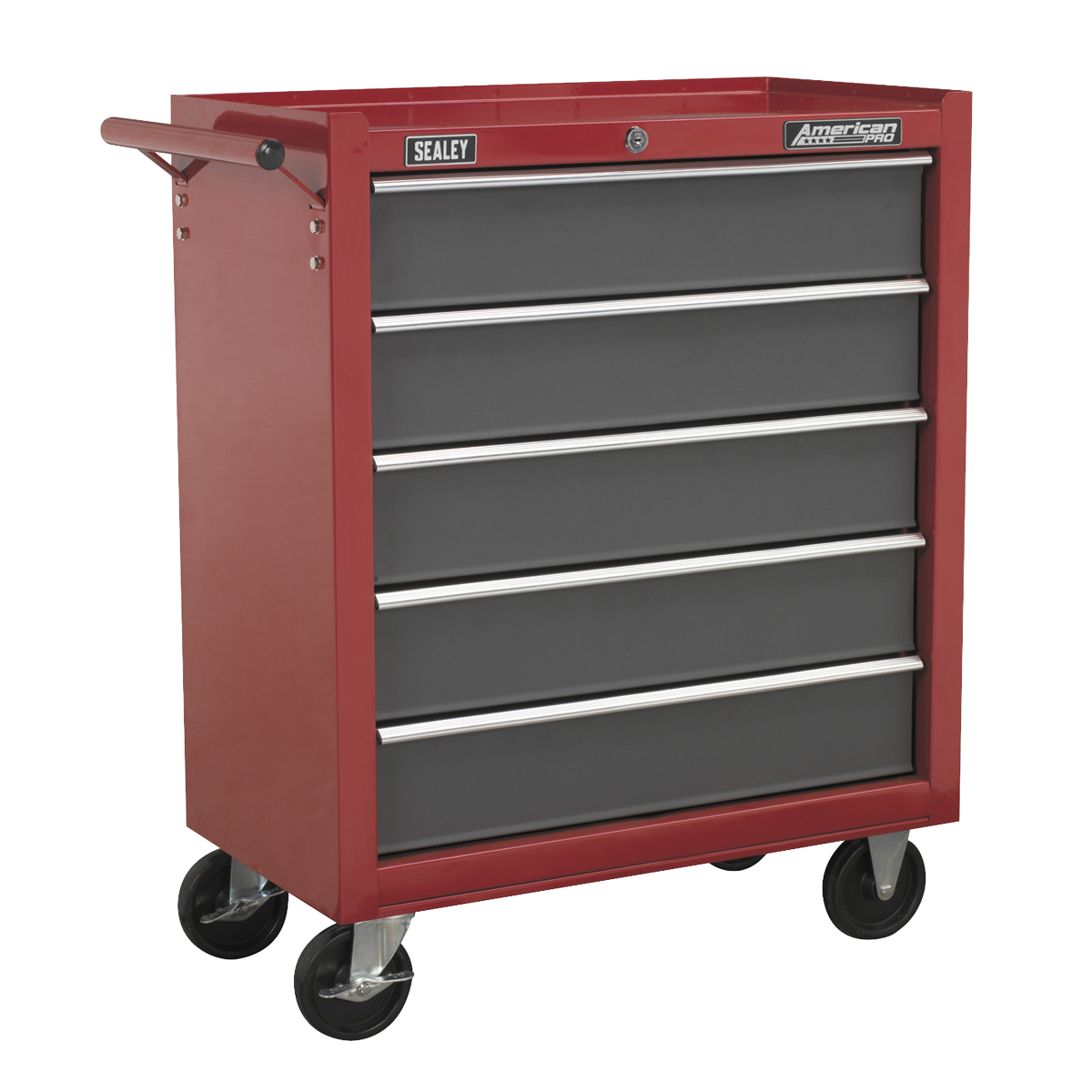 Sealey American PRO® Rollcab 5 Drawer - Red/Grey