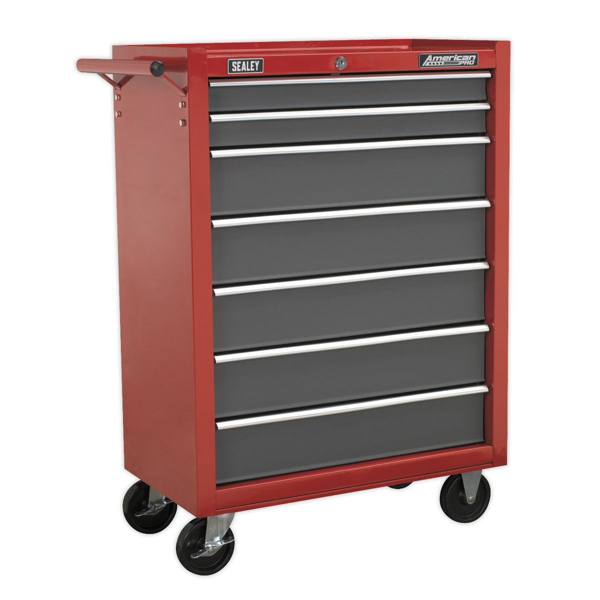 Sealey American PRO® Rollcab 7 Drawer - Red/Grey