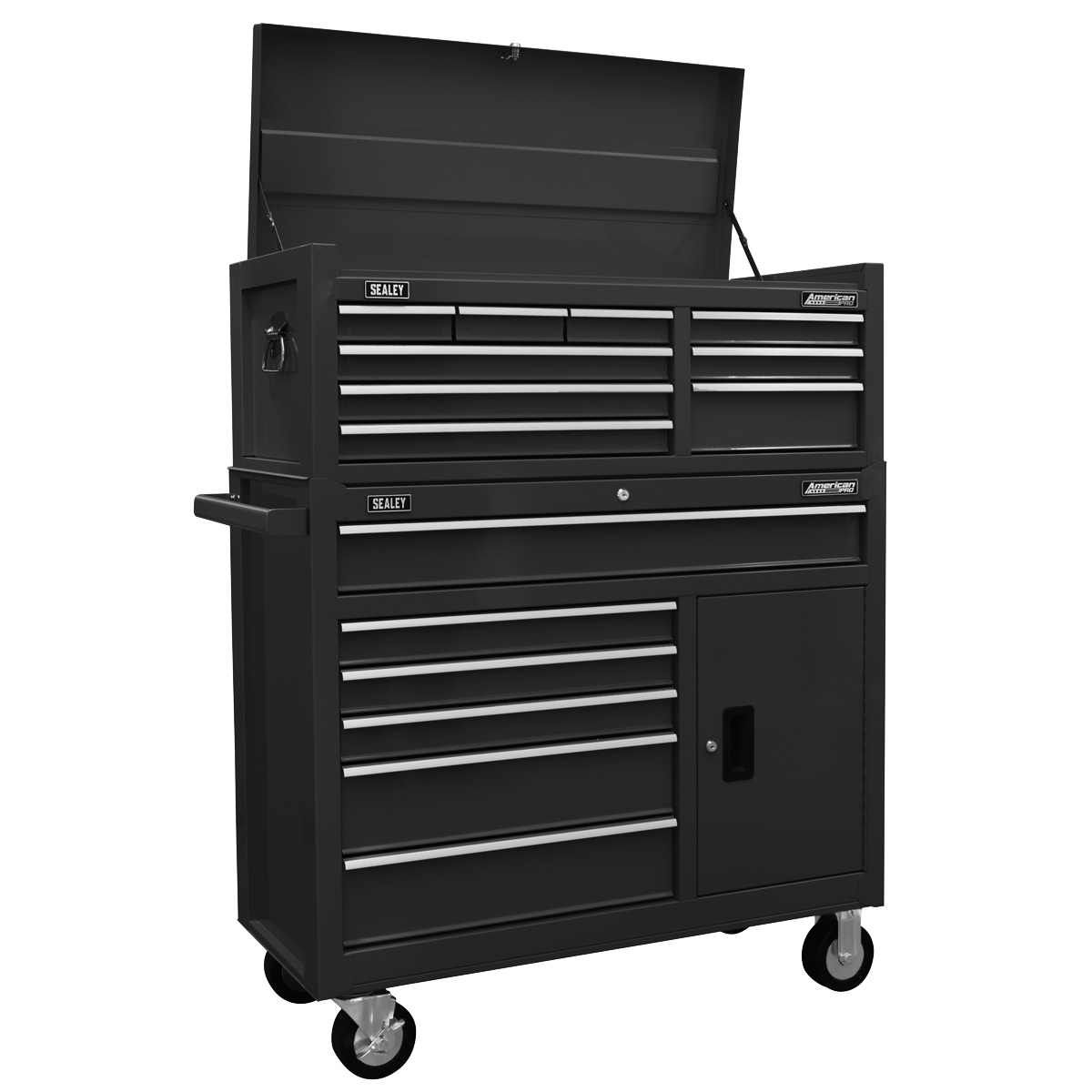Sealey American PRO® Topchest & Rollcab Combination 15 Drawer - Black