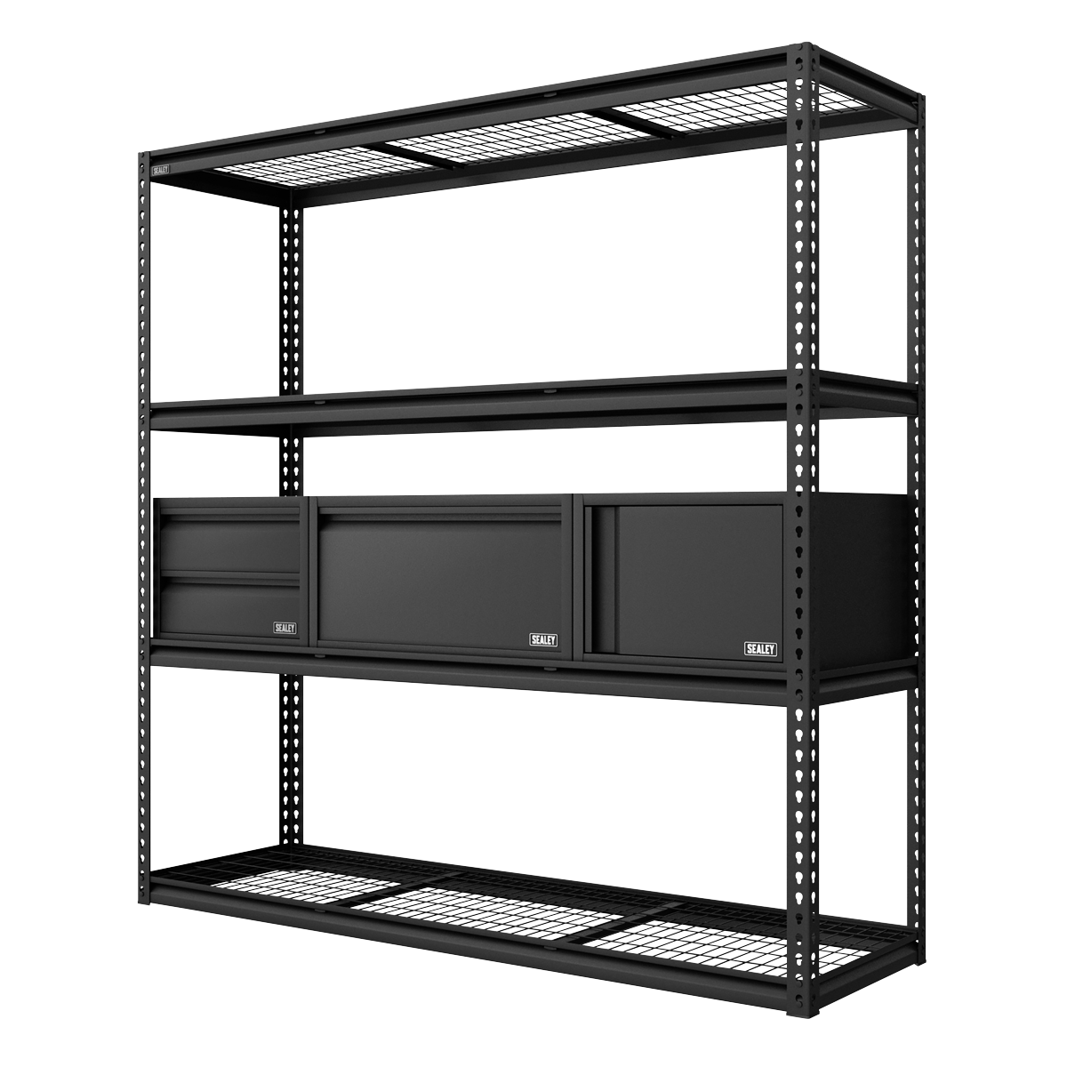 Sealey Heavy-Duty Modular Racking Kit with 3 Storage Units