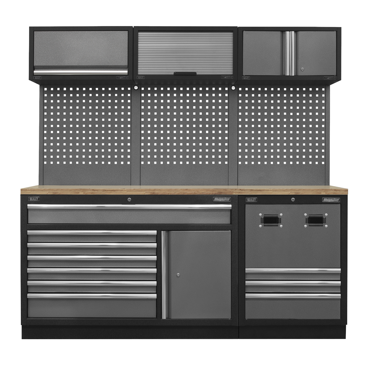 Sealey Superline PRO® Modular Storage System Combo with Pressed Wood Worktop