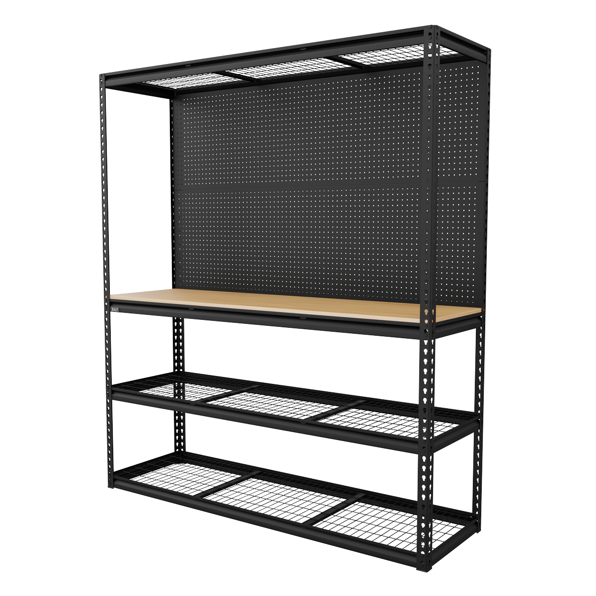 Sealey Heavy-Duty Modular Workbench with Racking & Pegboard 1820mm 300kg Capacity Per Level