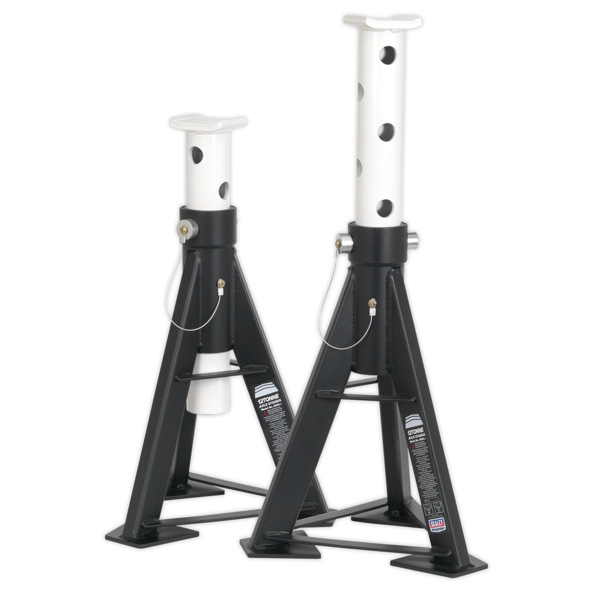 Sealey Premier Axle Stands (Pair) 12 Tonne Capacity per Stand High Level