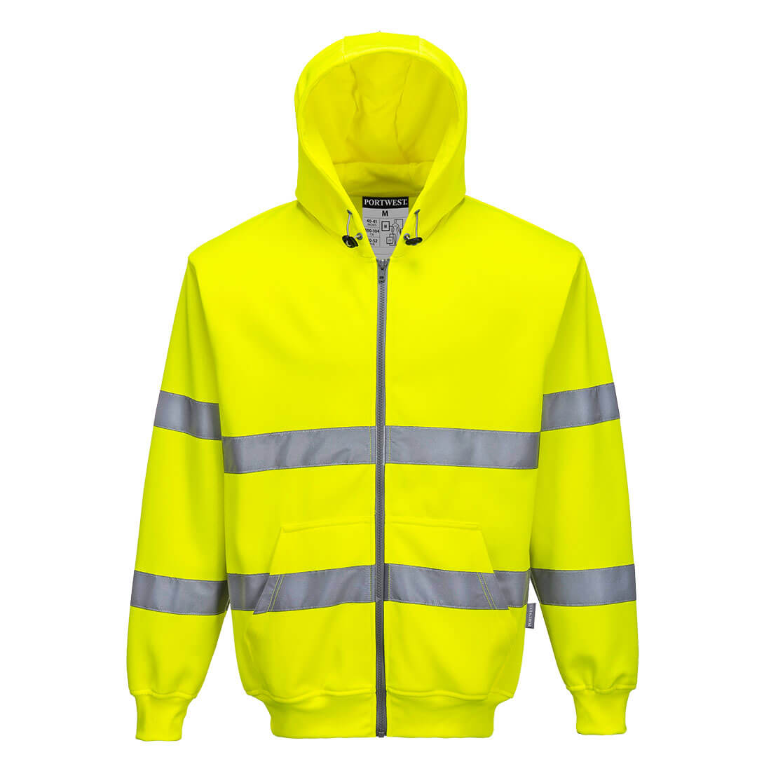 Portwest B305 Hi Vis Zipped Hoodie