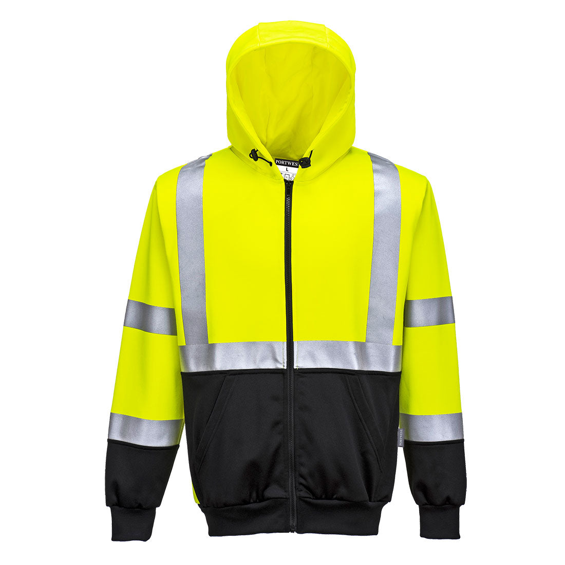 Portwest B315 Hi Vis Contrast Zipped Hoodie