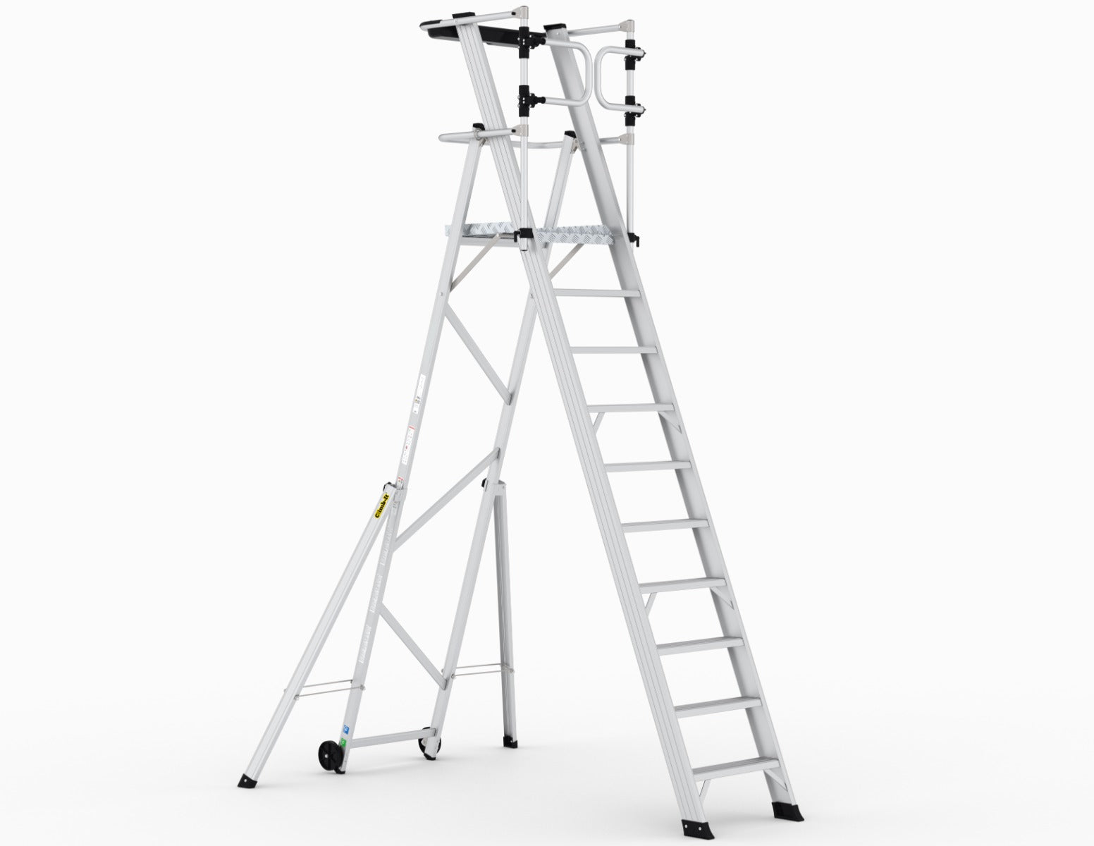 Climb-It Large Platform Folding Steps with Safety Gates
