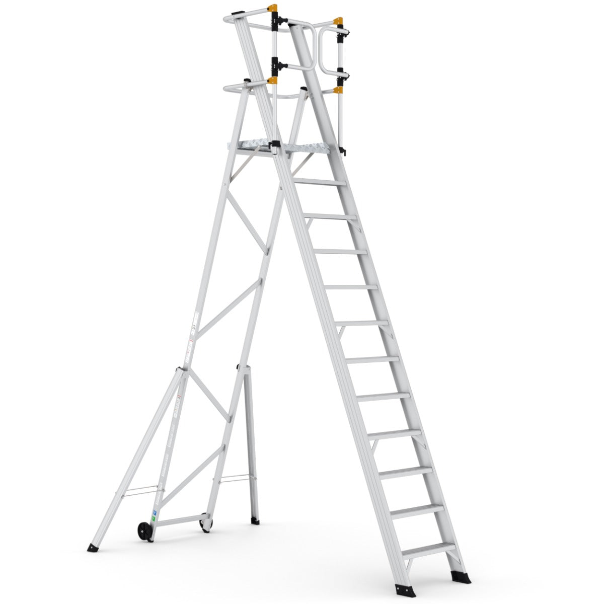 Climb-It Large Platform Folding Steps with Safety Gates