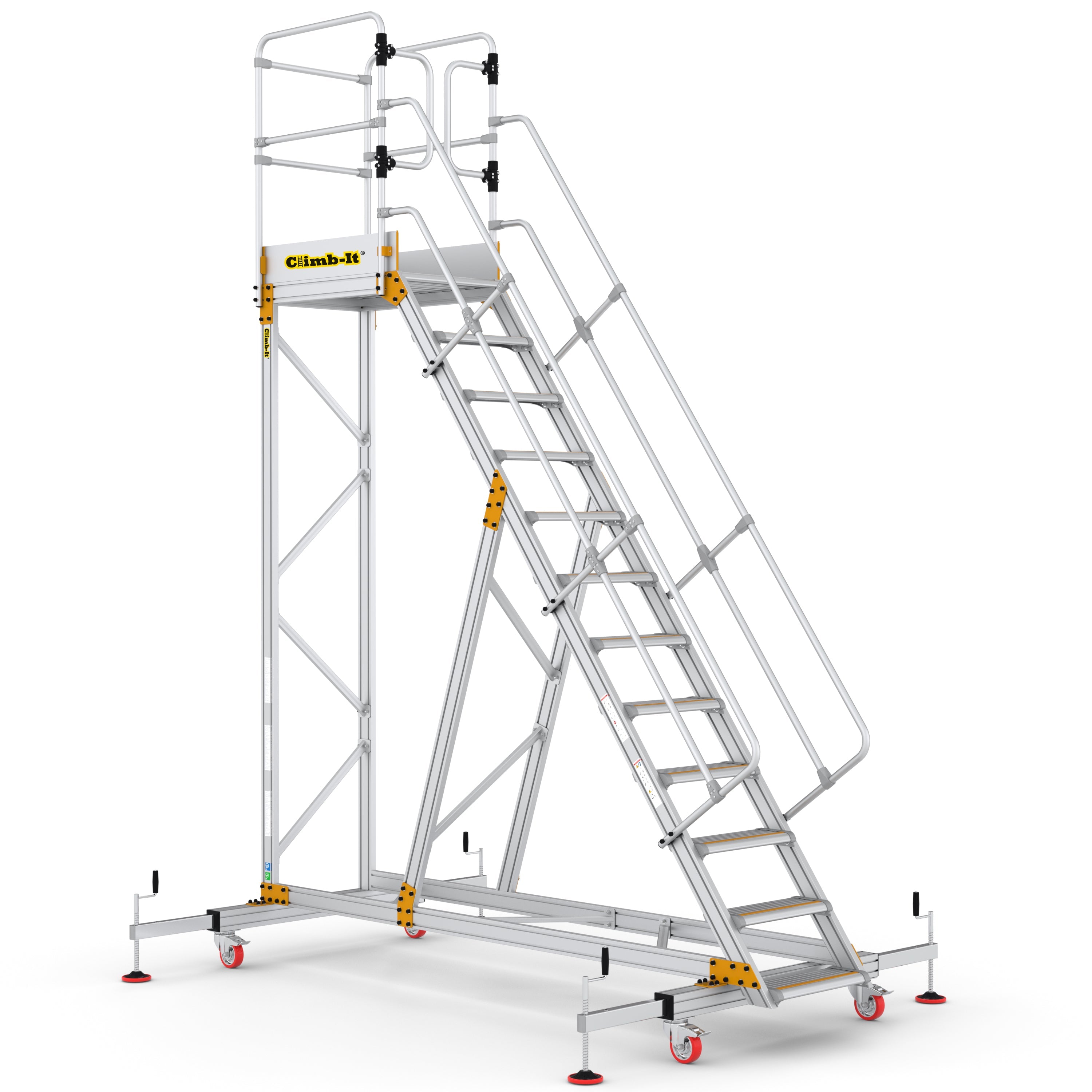 Climb-It Extra Large Platform Safety Steps with Adjustable Stabilisers