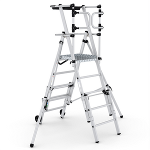 Climb-It Folding Telescopic Large Platform Step with Safety Gates