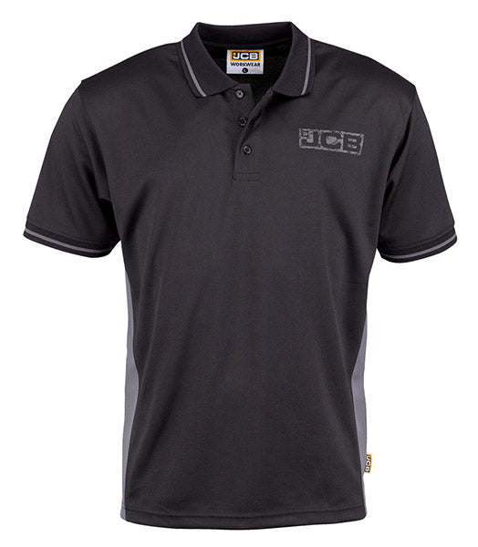 JCB Trade Grey/Black Polo Shirts