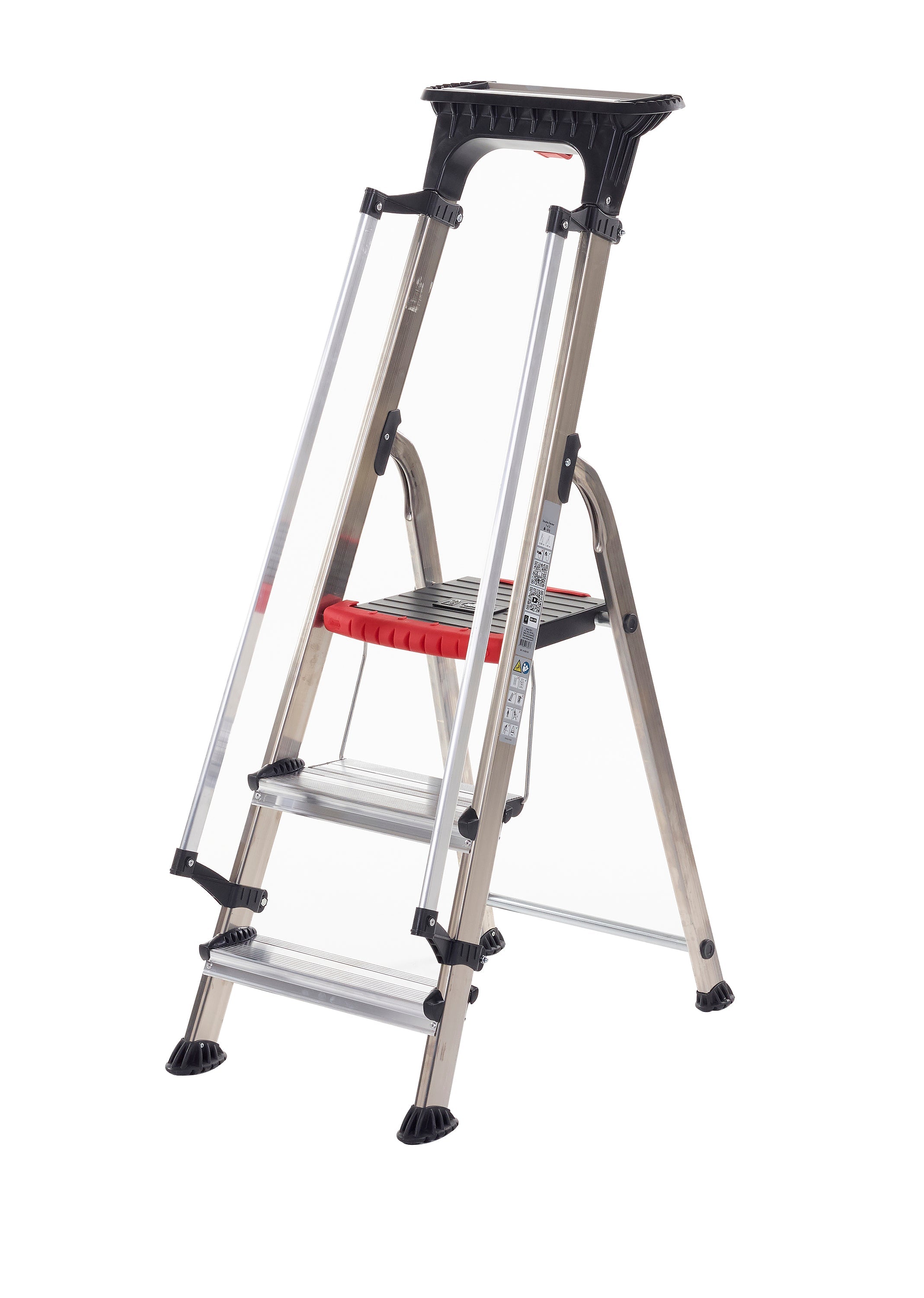 Double Decker Aluminium Stepladder with Tool Tray
