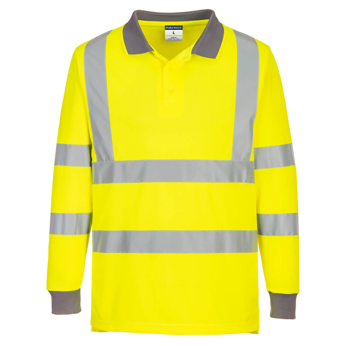 Portwest EC11 Eco Hi Vis Polo Shirt L/S (6 Pack)