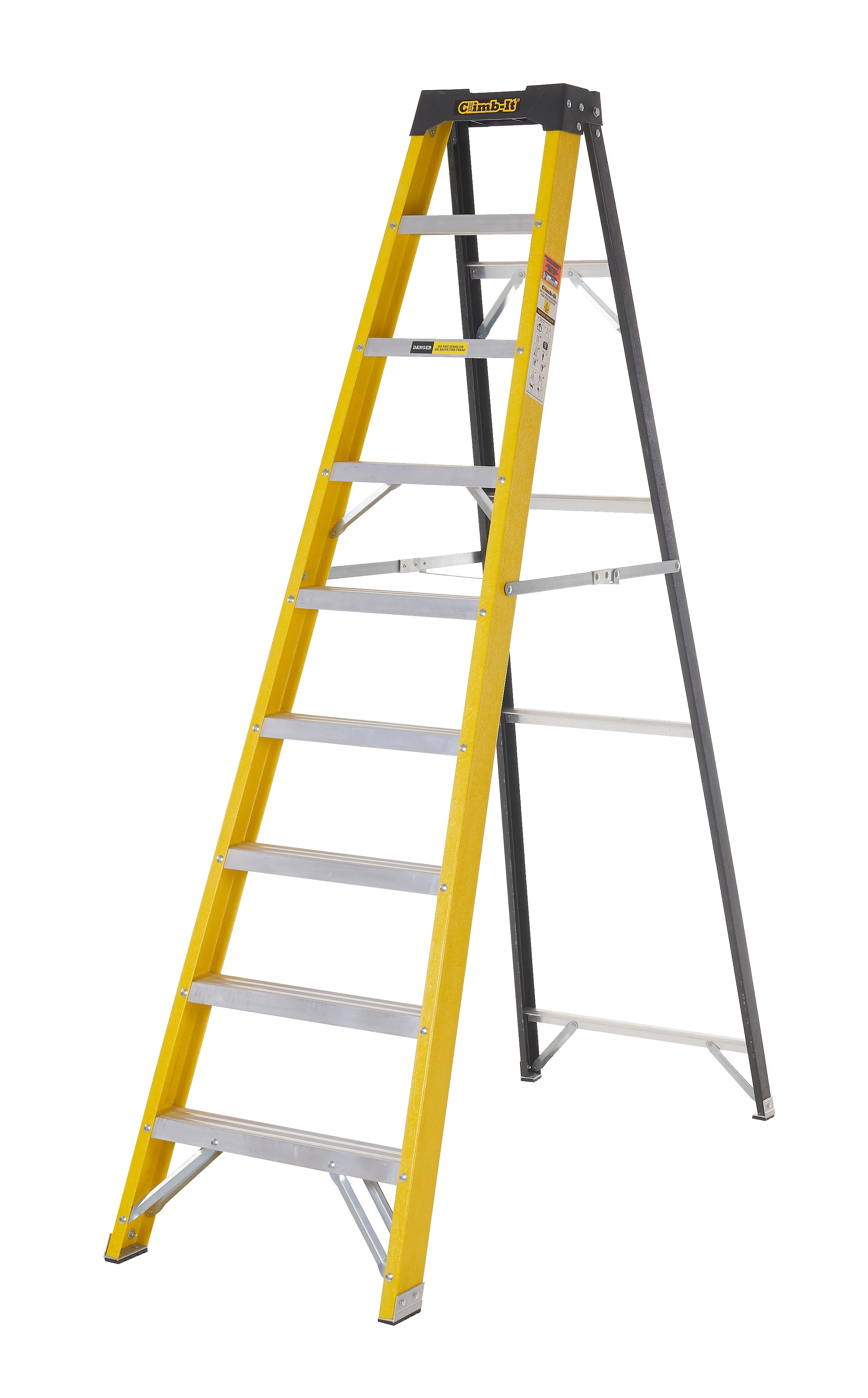 Climb-It Fibreglass Swingback Stepladders