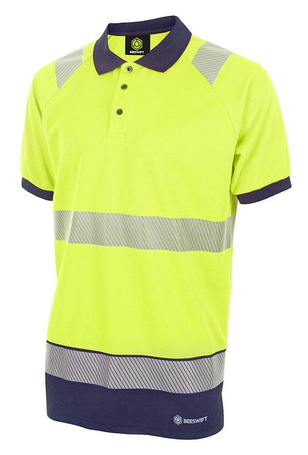Deltic Hi Vis Two Tone Polo Shirt