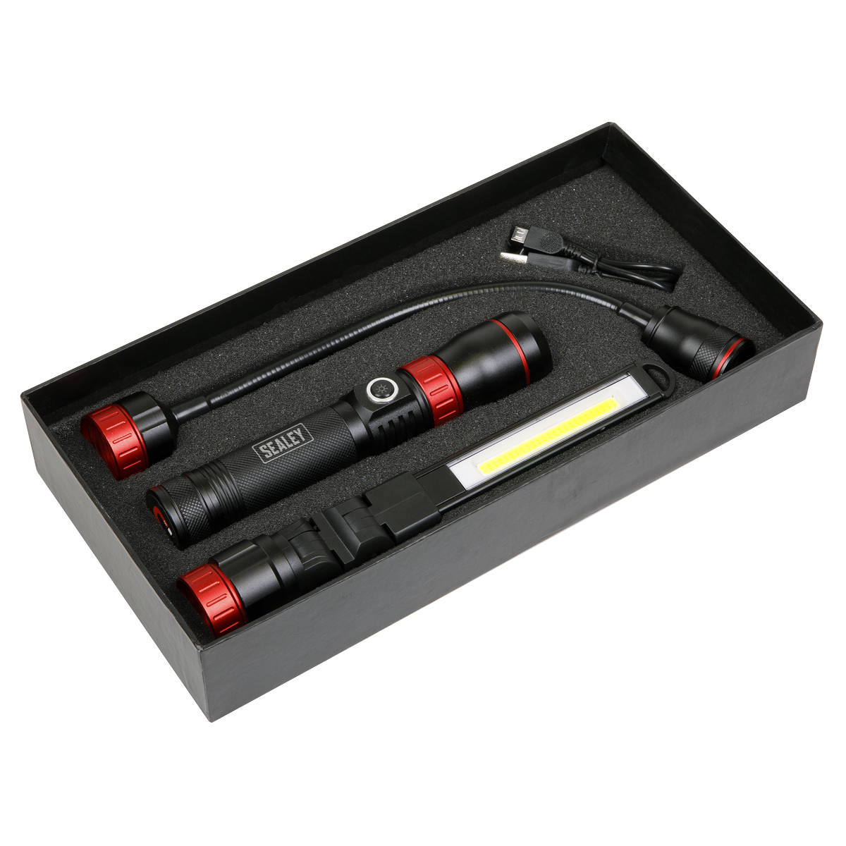 Sealey 3-in-1 Interchangeable Rechargeable Inspection Light COB LED