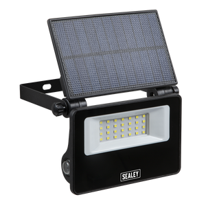 Sealey Extra-Slim Solar Floodlight with Wall Bracket 20W SMD LED