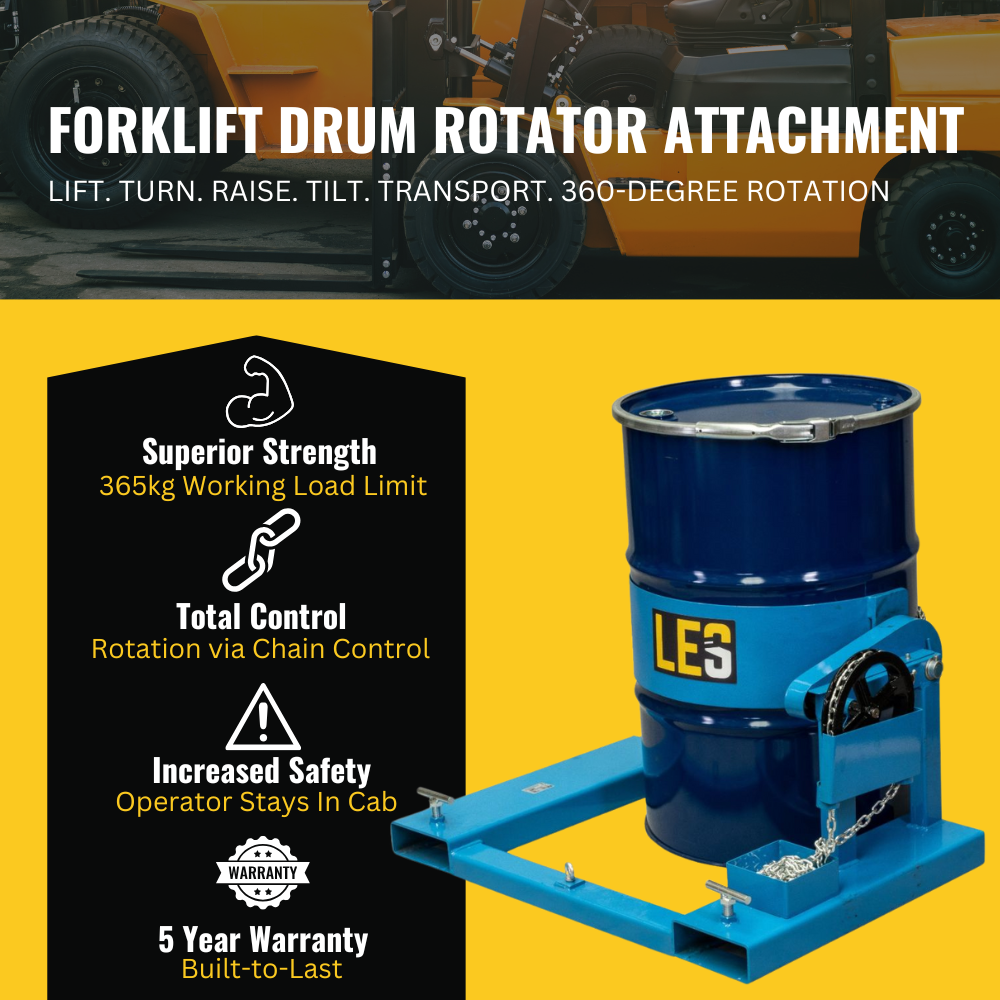 Forklift Drum Rotator Attachment