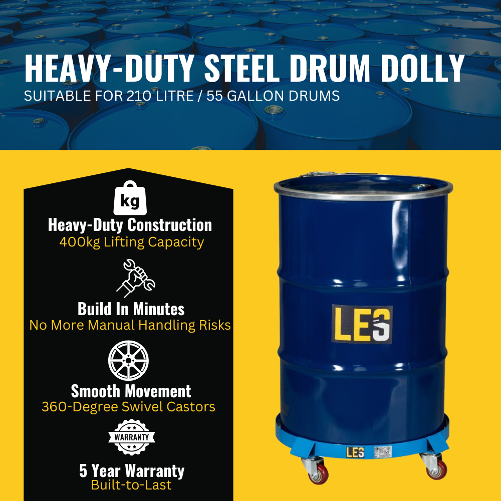 Heavy Duty Steel Drum Dolly 210Litre
