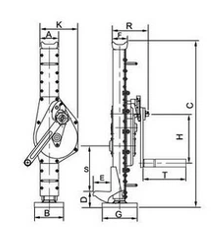 Mechanical Steel Ratchet Toe Jack