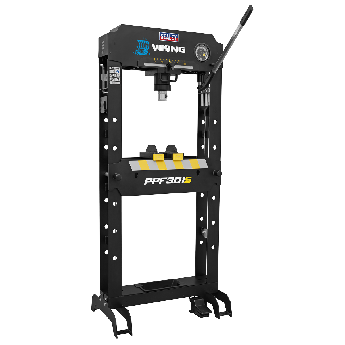 Sealey Viking Floor Type Air/Hydraulic Press with Sliding Ram and Foot Pedal 30 Tonne