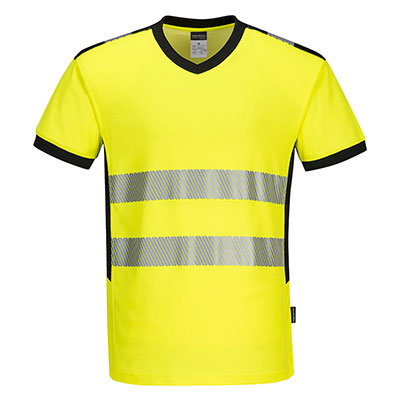 Portwest PW310 PW3 Hi Vis V-Neck T Shirt