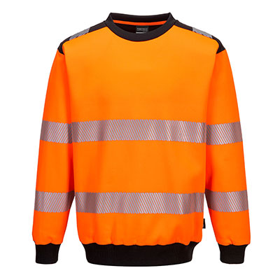 Portwest PW379 PW3 Hi Vis Crew Neck Sweatshirt