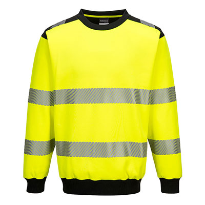 Portwest PW379 PW3 Hi Vis Crew Neck Sweatshirt
