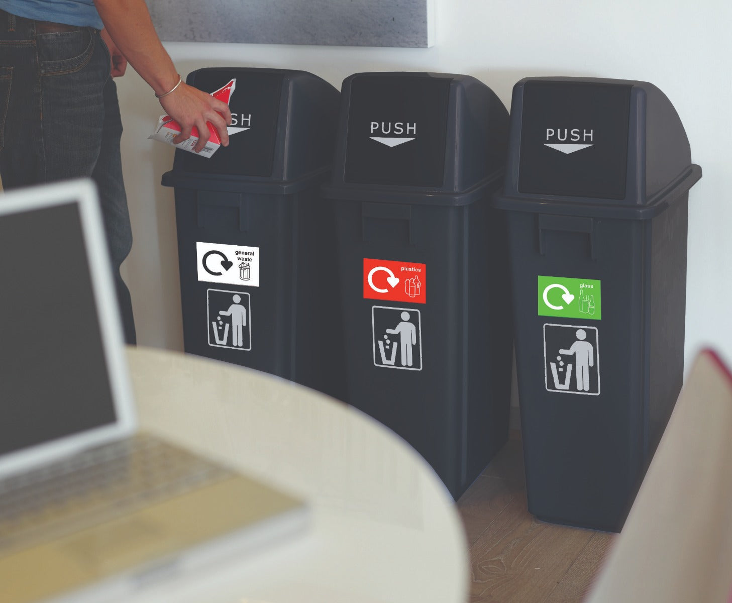 Recycling Bins 60L - Set of 3