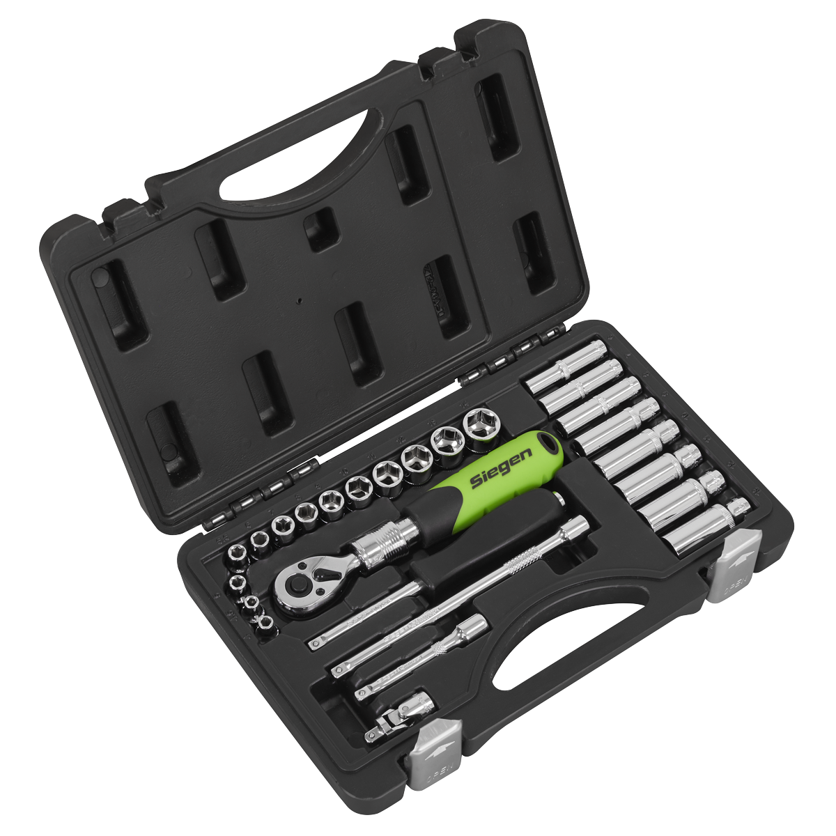 Sealey Siegen Extendable Ratchet Socket Set 1/4