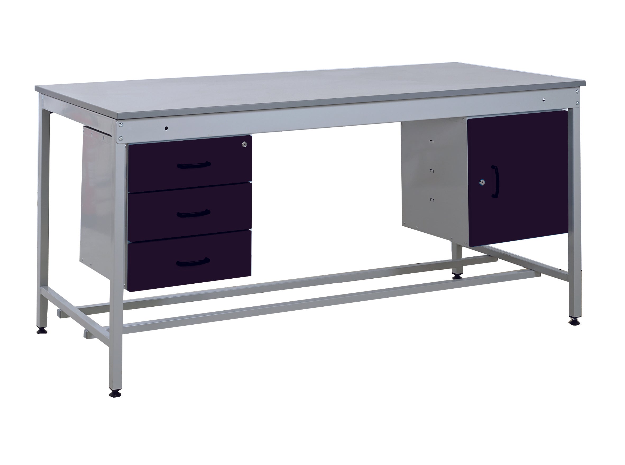 Taurus Utility Workbench with Triple Drawer & Cupboard