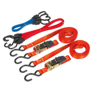 Sealey Ratchet Strap & Bungee Cord Set 6pc