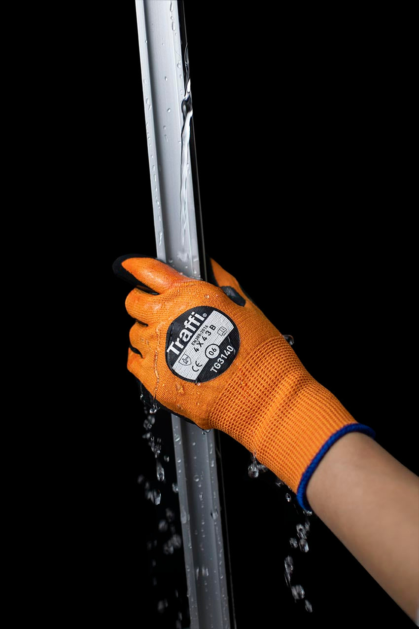 Traffi TG3010 X-DURA Classic PU Cut Level B Safety Glove - Pack of 10